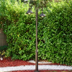 Lampadaire D'Exterieur Lohja Rouille, 2 Lumieres