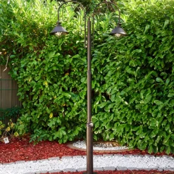 Lampadaire D'Exterieur Lohja Rouille, 2 Lumieres