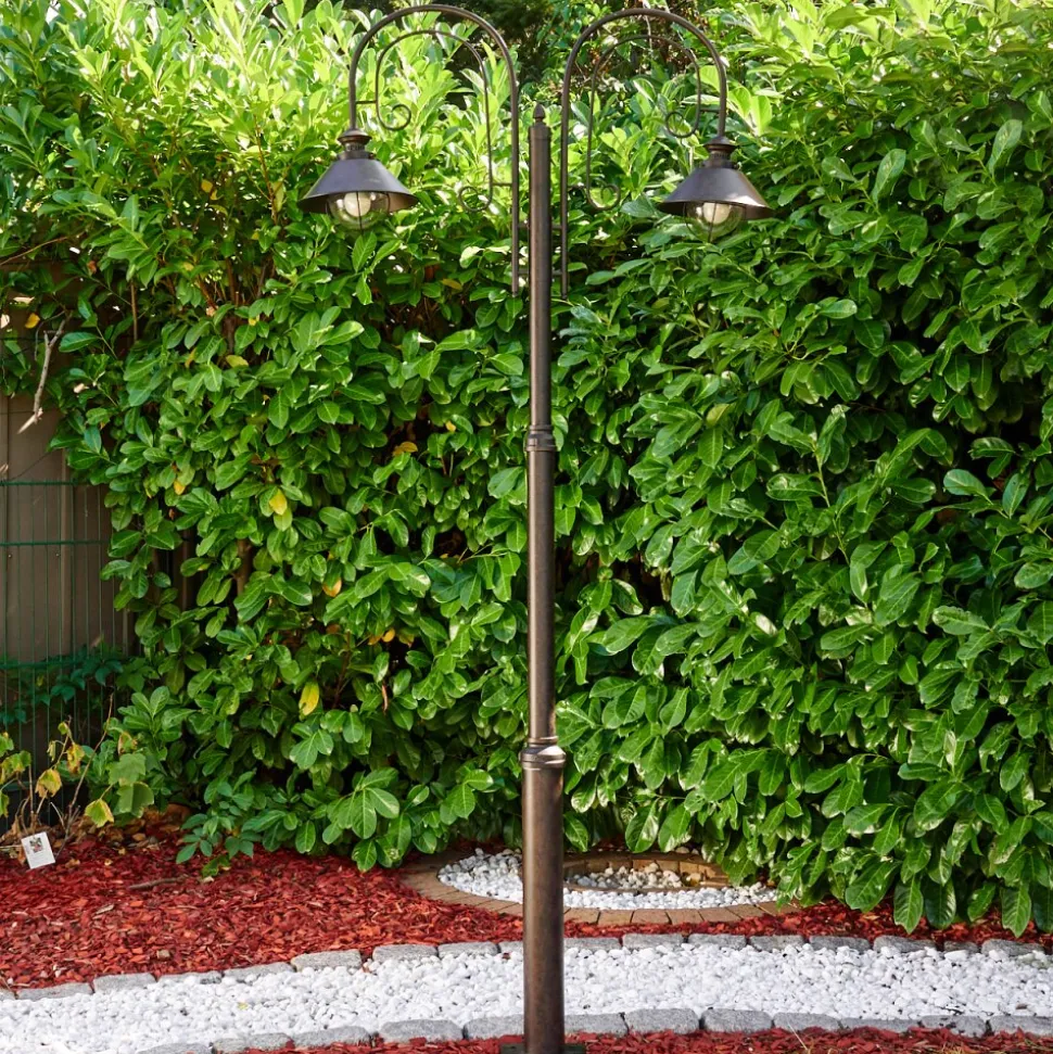 Lampadaire D'Exterieur Lohja Rouille, 2 Lumieres