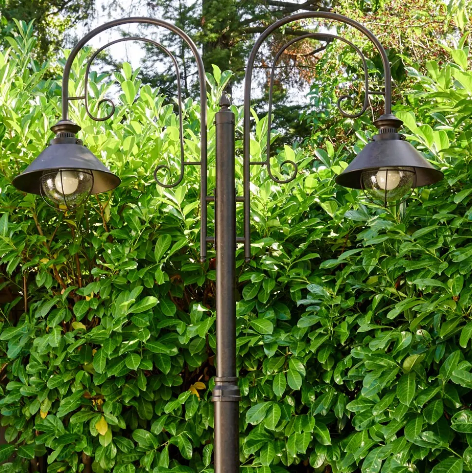 Lampadaire D'Exterieur Lohja Rouille, 2 Lumieres