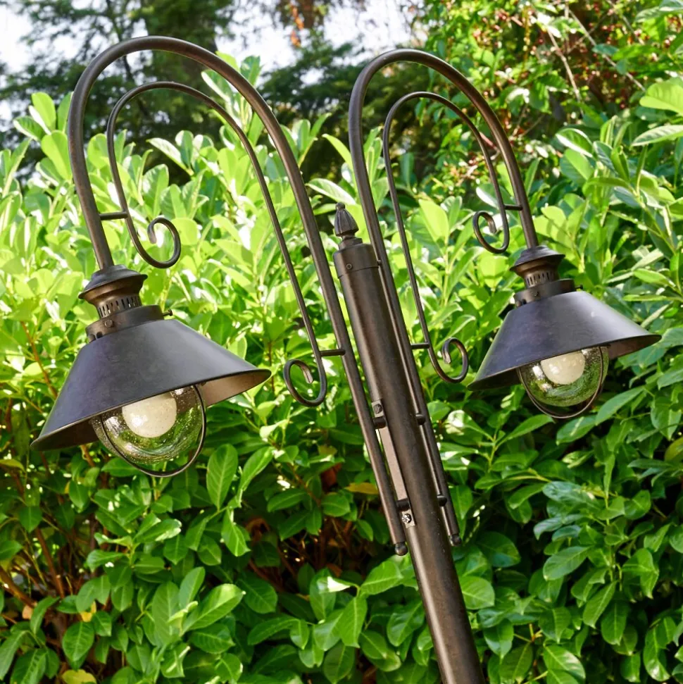 Lampadaire D'Exterieur Lohja Rouille, 2 Lumieres