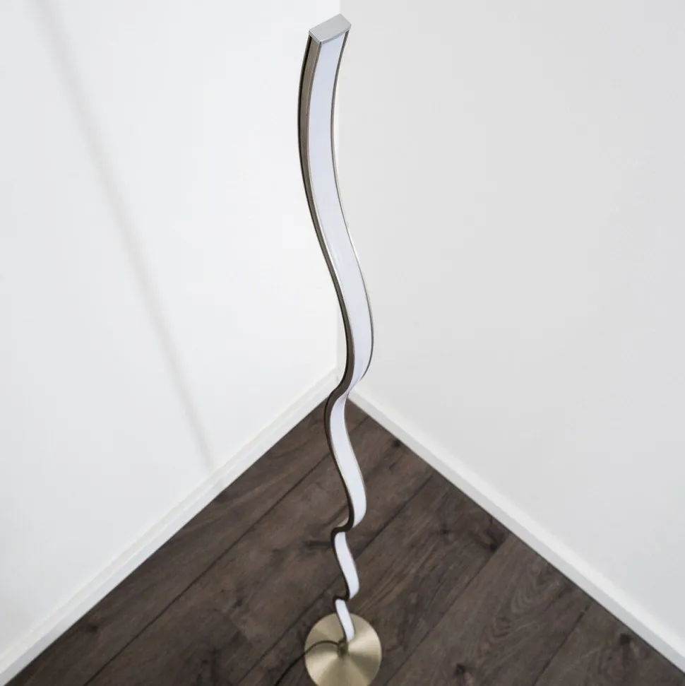 Lampadaire Dillon Led Nickel Mat, 1 Lumiere