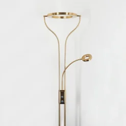 Lampadaire Donna Led Laiton, 2 Lumieres