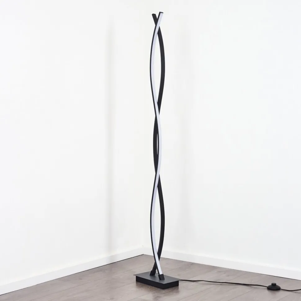 Lampadaire Eaglesham Led Noir, 1 Lumiere