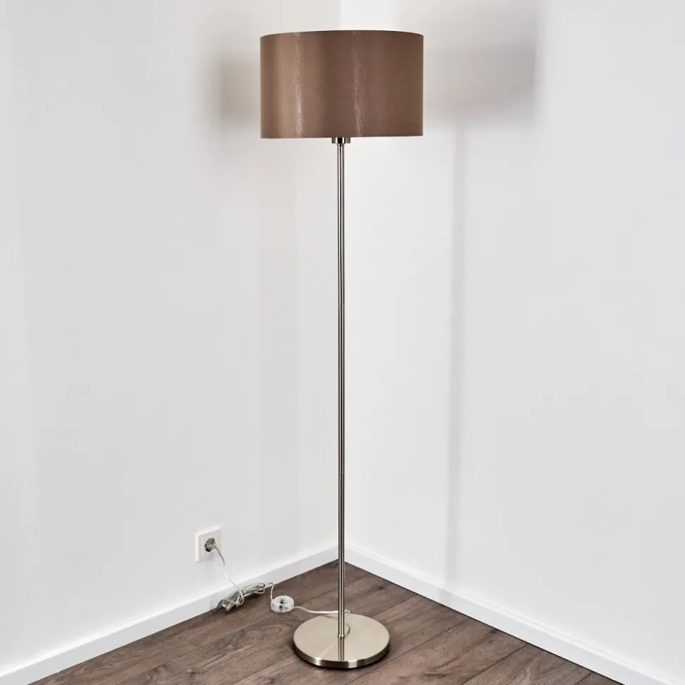 Lampadaire Elsa Nickel Mat, 1 Lumiere