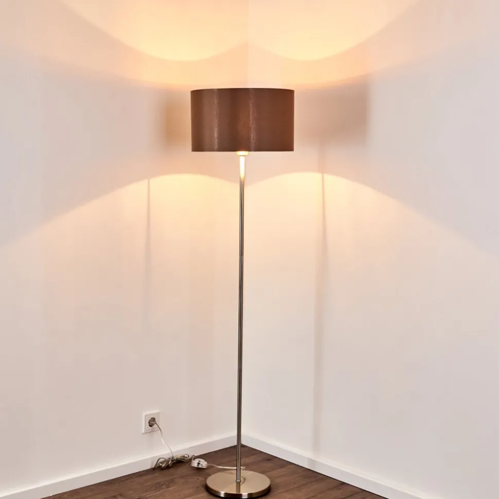 Lampadaire Elsa Nickel Mat, 1 Lumiere