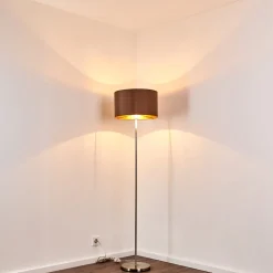 Lampadaire Elsa Nickel Mat, 1 Lumiere