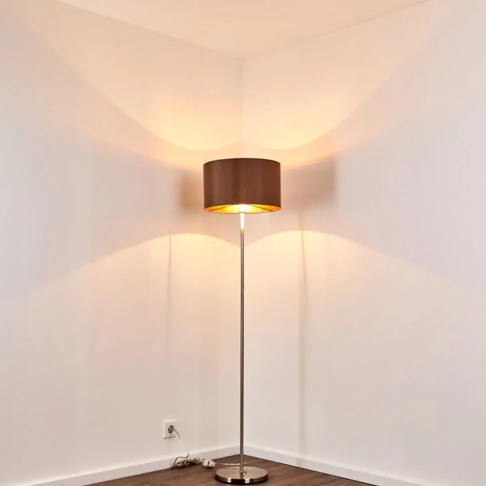 Lampadaire Elsa Nickel Mat, 1 Lumiere