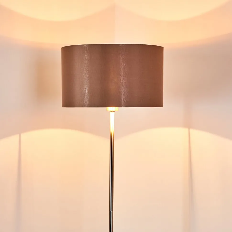 Lampadaire Elsa Nickel Mat, 1 Lumiere