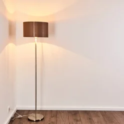 Lampadaire Elsa Nickel Mat, 1 Lumiere