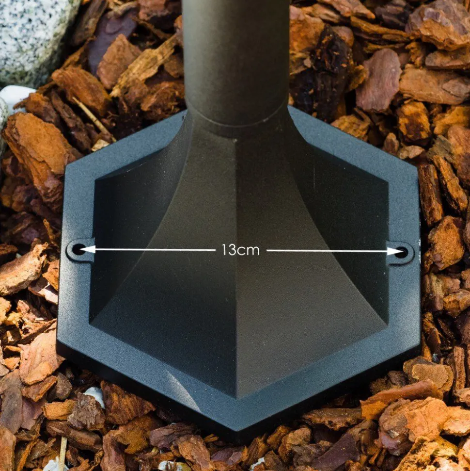 Lampadaire Exterieur Bristol Noir, 1 Lumiere, Detecteur De Mouvement