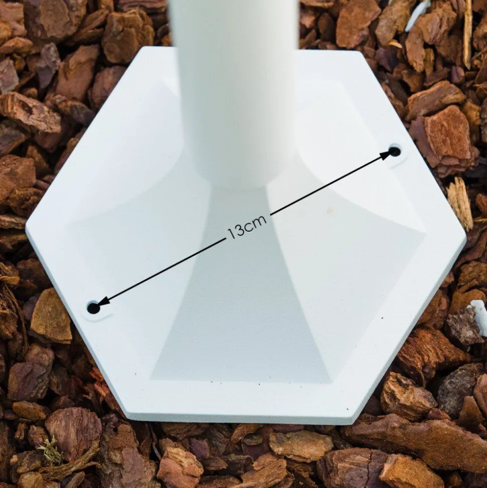 Lampadaire Exterieur Bristol Blanc, 1 Lumiere