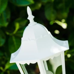 Lampadaire Exterieur Bristol Blanc, 1 Lumiere, Detecteur De Mouvement
