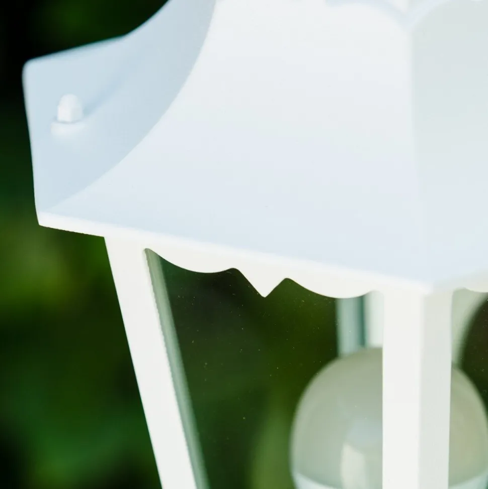 Lampadaire Exterieur Bristol Blanc, 1 Lumiere, Detecteur De Mouvement