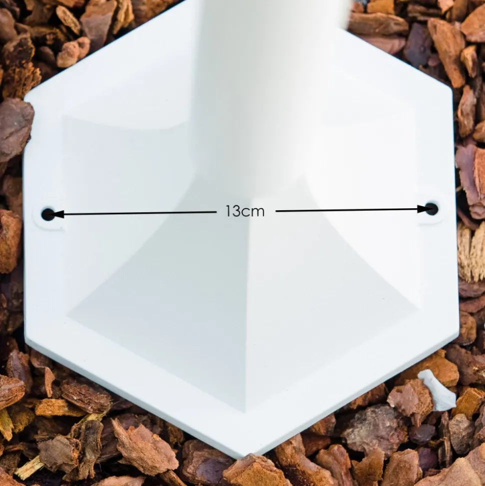 Lampadaire Exterieur Bristol Blanc, 1 Lumiere, Detecteur De Mouvement
