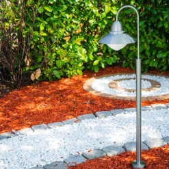 Lampadaire Exterieur Eglo Sydney Acier Inoxydable, 1 Lumiere
