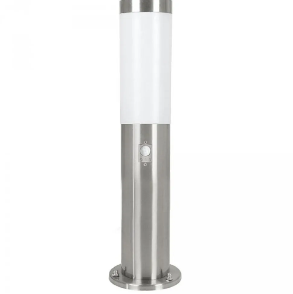 Lampadaire Exterieur Eglo Helsinki Acier Inoxydable, 1 Lumiere, Detecteur De Mouvement