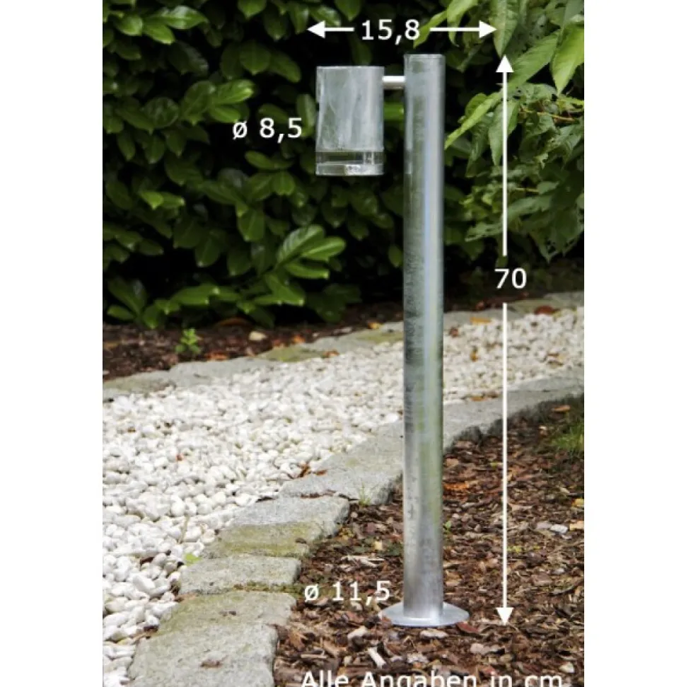 Lampadaire Exterieur Konstsmide Modena Acier Inoxydable, 1 Lumiere