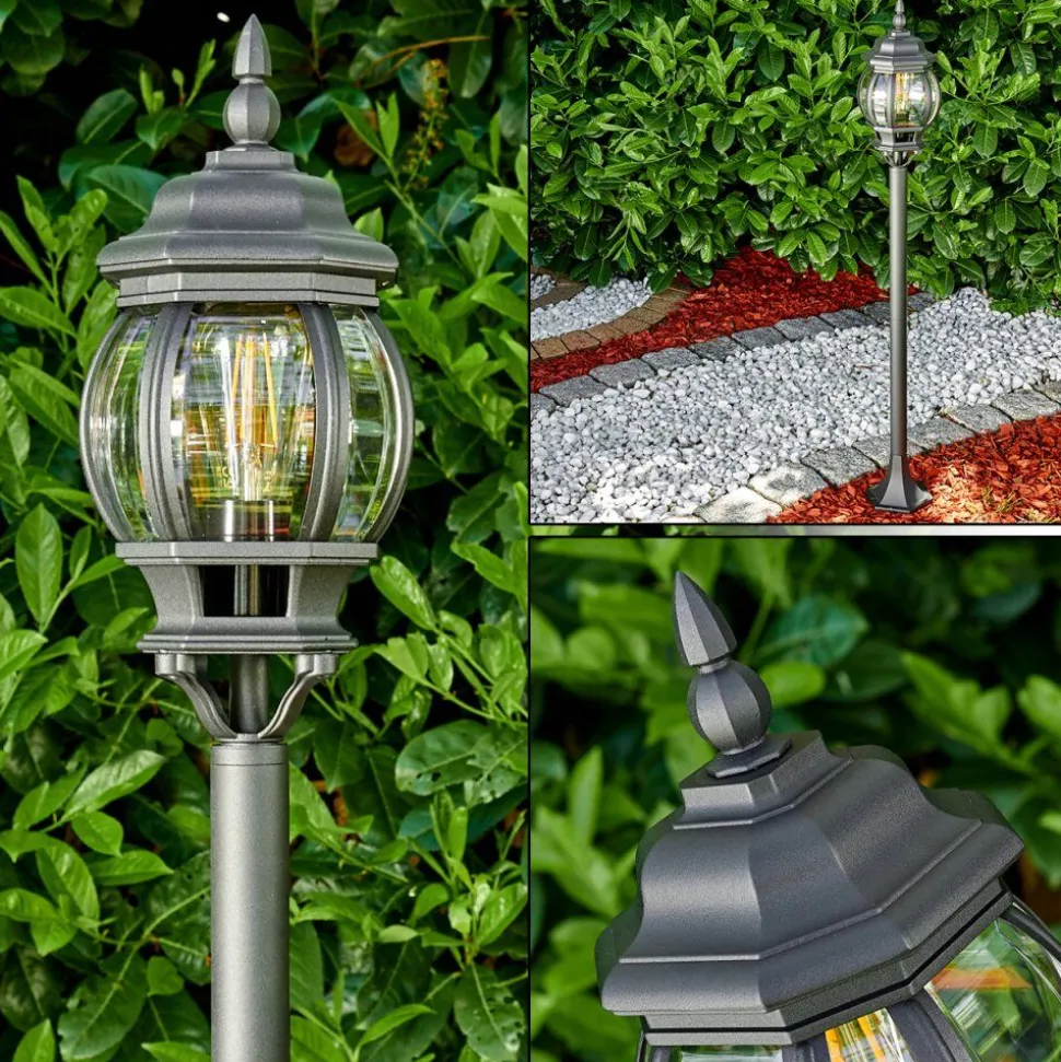 Lampadaire Exterieur Lentua Noir, 1 Lumiere