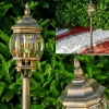 Lampadaire Exterieur Lentua Brun Dore, 1 Lumiere