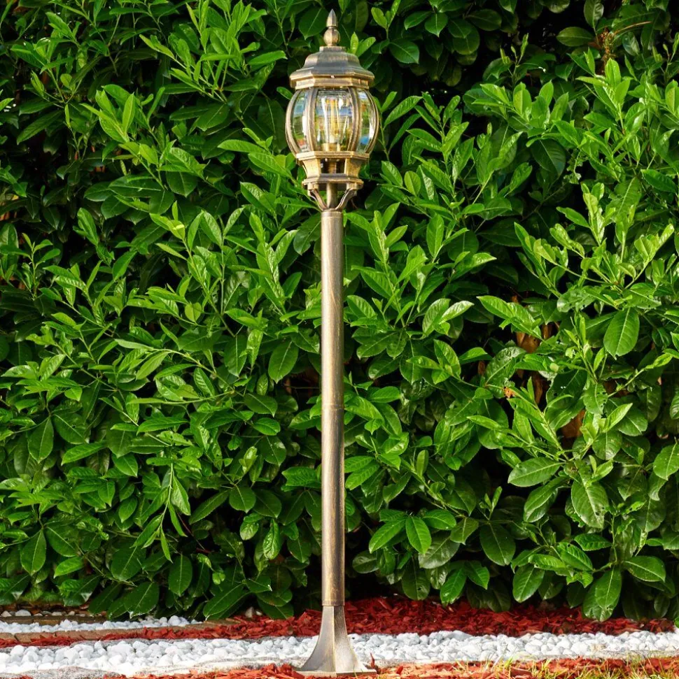 Lampadaire Exterieur Lentua Brun Dore, 1 Lumiere