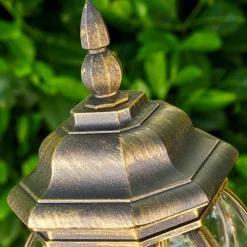 Lampadaire Exterieur Lentua Brun Dore, 1 Lumiere