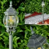 Lampadaire Exterieur Lentua Vert, Noir, 1 Lumiere