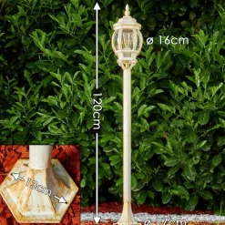 Lampadaire Exterieur Lentua Or, 1 Lumiere