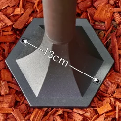 Lampadaire Exterieur Lentua Noir, 1 Lumiere, Detecteur De Mouvement