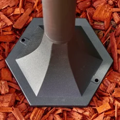 Lampadaire Exterieur Lentua Noir, 1 Lumiere, Detecteur De Mouvement