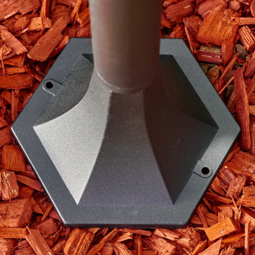 Lampadaire Exterieur Lentua Noir, 1 Lumiere, Detecteur De Mouvement