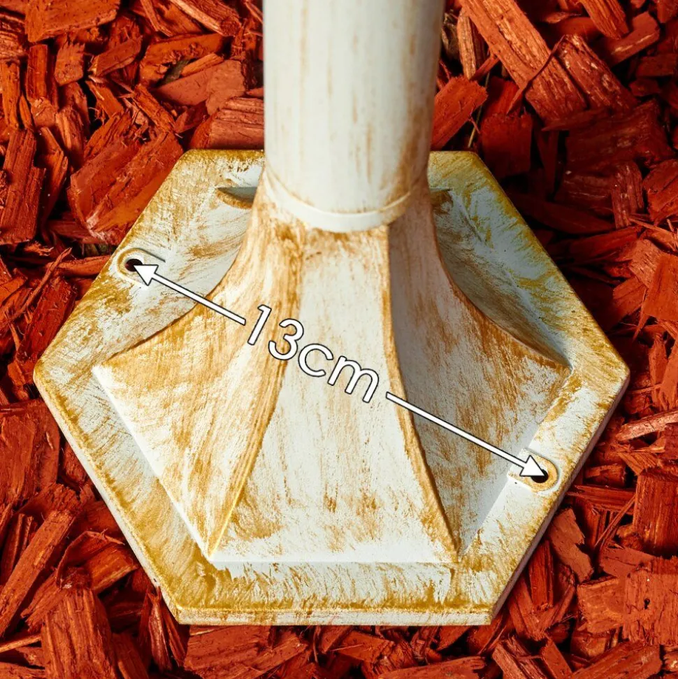 Lampadaire Exterieur Lentua Or, Blanc, 1 Lumiere, Detecteur De Mouvement