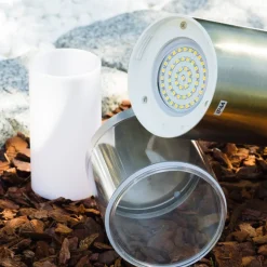 Lampadaire Exterieur Leon Led Acier Inoxydable, 1 Lumiere
