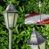 Lampadaire Exterieur Lignac Noir, Argente, 1 Lumiere