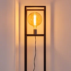 Lampadaire Flambeau Noir, 1 Lumiere