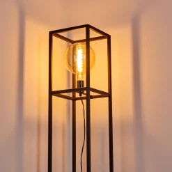 Lampadaire Flambeau Noir, 1 Lumiere