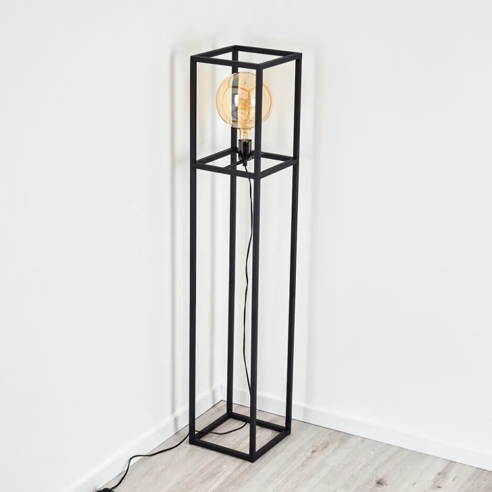 Lampadaire Flambeau Noir, 1 Lumiere