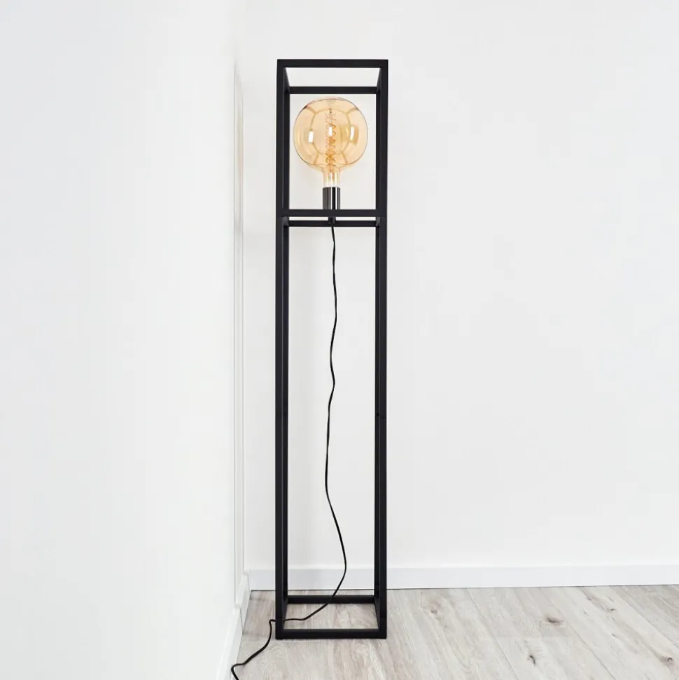 Lampadaire Flambeau Noir, 1 Lumiere