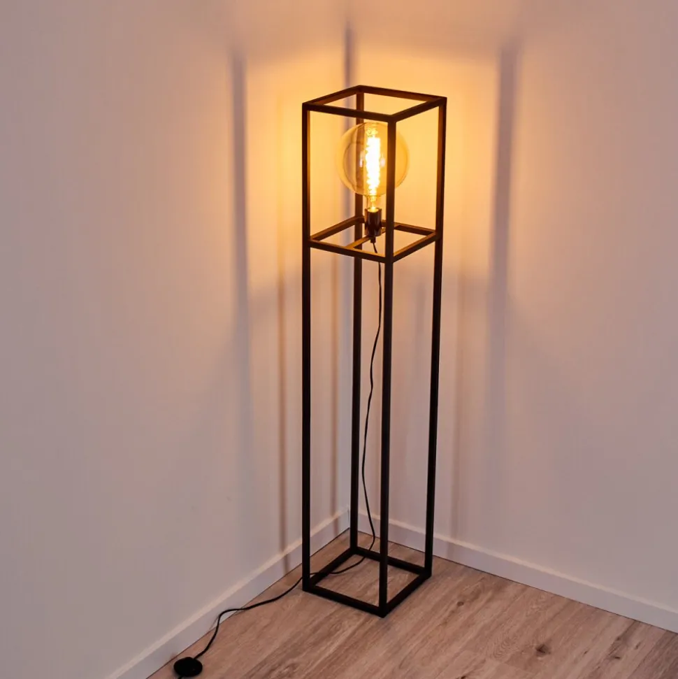 Lampadaire Flambeau Noir, 1 Lumiere