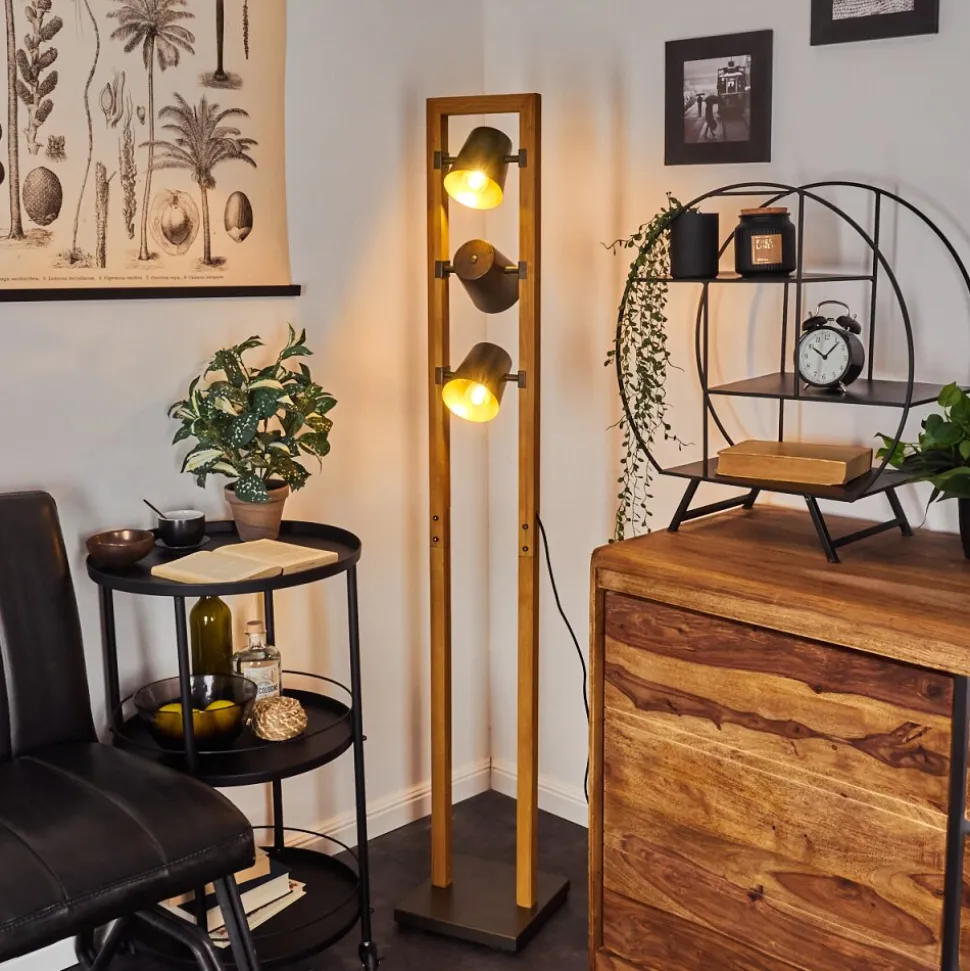 Lampadaire Gressot Brun, Gris, 3 Lumieres