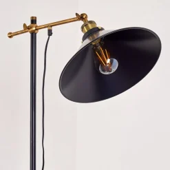 Lampadaire Gudem Noir Dore, 1 Lumiere