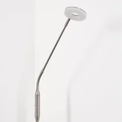 Lampadaire Gulkana Led Nickel Mat, 1 Lumiere, Changeur De Couleurs