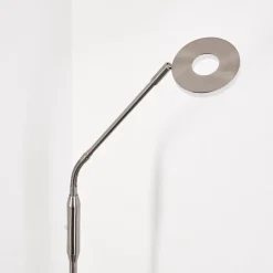 Lampadaire Gulkana Led Nickel Mat, 1 Lumiere, Changeur De Couleurs