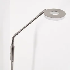 Lampadaire Gulkana Led Nickel Mat, 1 Lumiere, Changeur De Couleurs