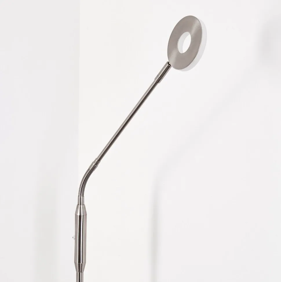 Lampadaire Gulkana Led Nickel Mat, 1 Lumiere, Changeur De Couleurs