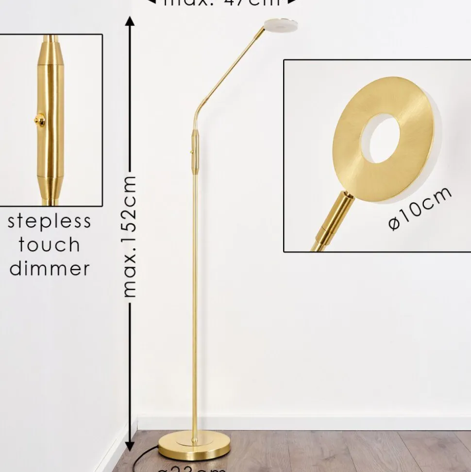 Lampadaire Gulkana Led Or, 1 Lumiere