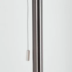 Lampadaire Gunstock Nickel Brillant, 2 Lumieres