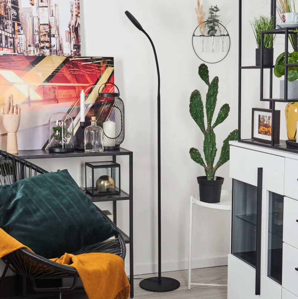 Lampadaire Haltia Led Noir, 1 Lumiere