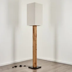 Lampadaire Ham Ecru, Noir, 1 Lumiere
