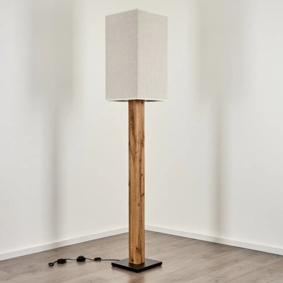 Lampadaire Ham Ecru, Noir, 1 Lumiere